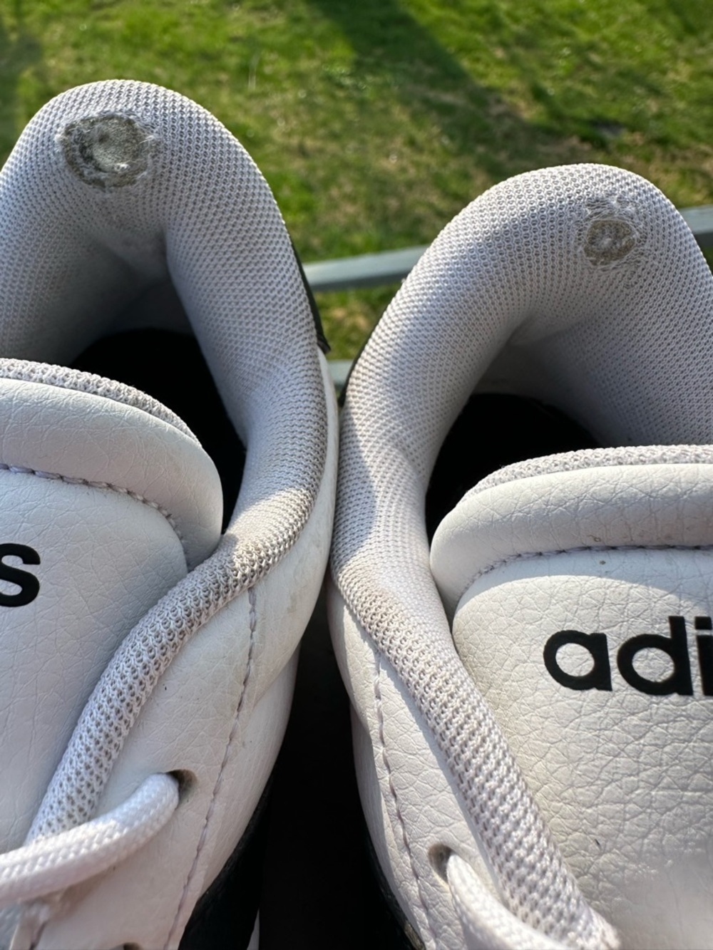ADIDAS 7.5 UK 6 VL Blokecore Court High Platform White Black Leather Cream Tan - Picture 3 of 13
